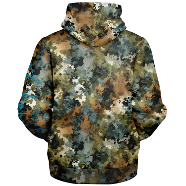 Chokefish™ Microfleece Zip-Up Hoodie Acid-Wash Colors-002B